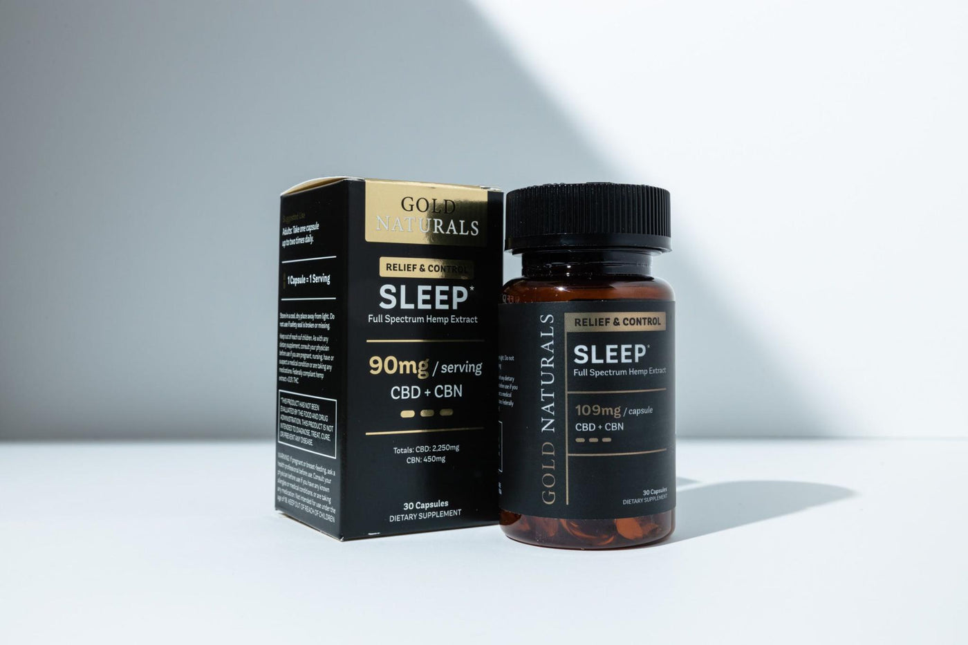 Gold Naturals Heavy Sleep Soft Gels | CBD + CBN | The Plug Wellness