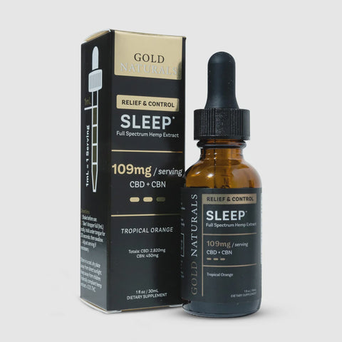 GOLD NATURALS Sleep Tincture Heavy CBD+CBN [109mg/serving- 30ml)