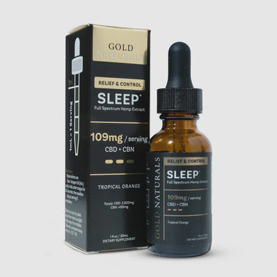 Gold Naturals SLEEP Tincture Heavy CBD+CBN [109mg/serving- 30ml) *Utah Compliant