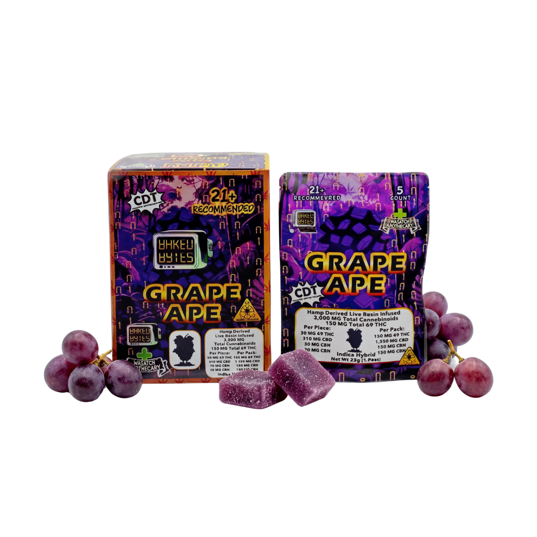 Wasatch Grape Ape Gummies | 5mg Delta-9, 10ct | The Plug Wellness