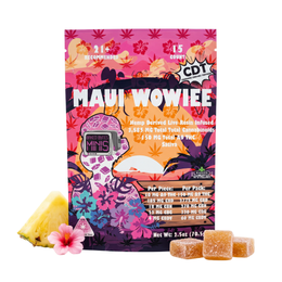 Wasatch Apothecary Baked Bytes Maui Wowiee (Sativa) Full Spectrum D9 THC Gummies [15ct & 30ct Bag]