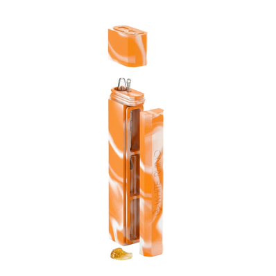 Apex Silicone Dab Kit - Pyrex Straw, Metal Tool, Built-in Storage