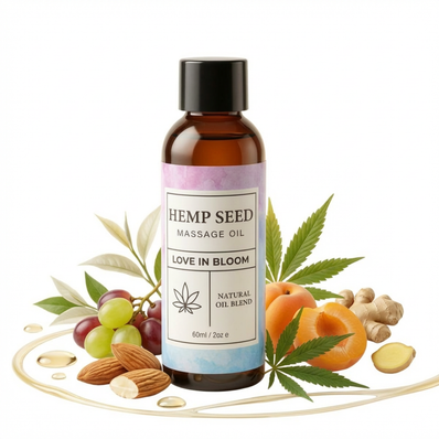 Bloom Hemp Seed Massage Oil (60ml/2oz)