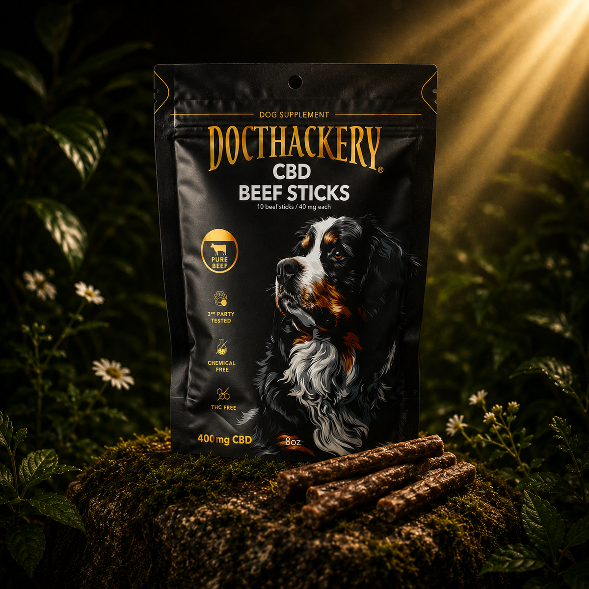 Doc Thackery’s Pet CBD Beef Sticks- [400mg/10ct]