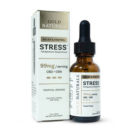 Gold Naturals Heavy Stress Tincture | 94mg CBD + 5mg CBN | The Plug Wellness
