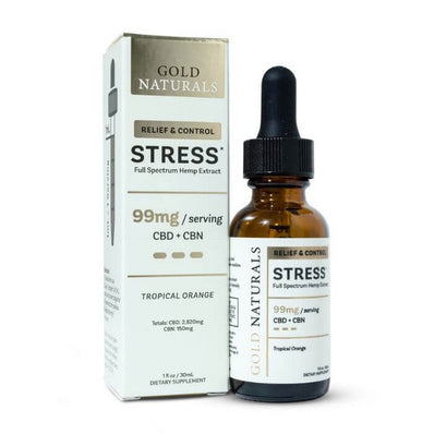 Gold Naturals STRESS Full Spectrum Tincture Heavy [99mg/serving- 30ml) *Utah Compliant