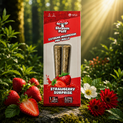 ShroomPuff Pre-roll(s) [3g/2pack] Strawberry Surprise