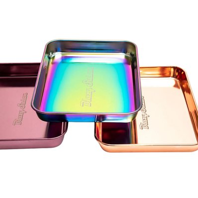 Blazy Susan Stainless Steel Rolling Tray [7″ x 9.25″]