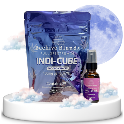Beehive Blends “Best Sleep Ever” Bundle — Nocturne Spray + Indi-Cubes Gummies