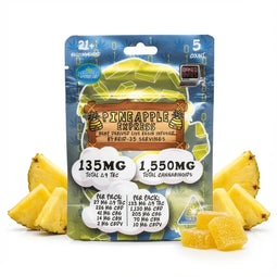 Wasatch Apothecary Baked Bytes Pineapple Express D9 Full Spectrum THC Gummies [ 135mg/5ct]