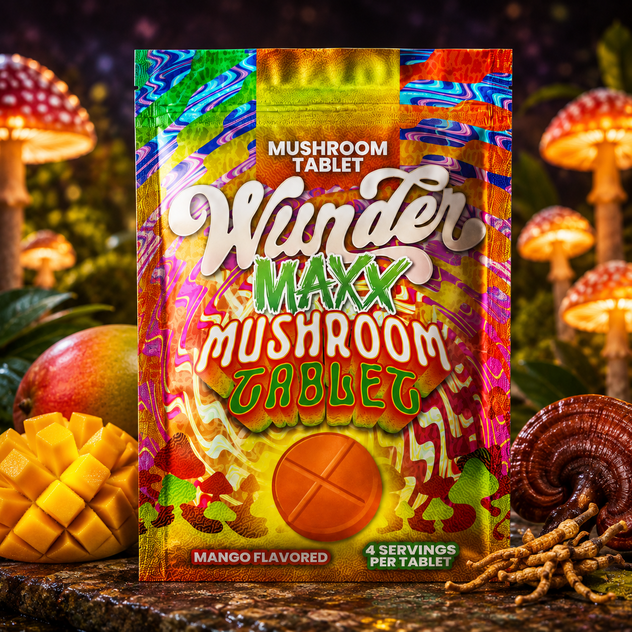 Wunder MAXX High-Potency Mushroom Tablet | The Plug Wellness