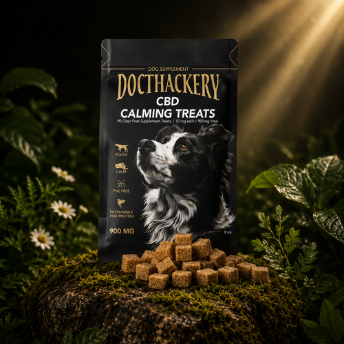 Doc Thackery CBD Calming Treats for Dogs Grain-Free Fish Protein (10mg Per Treat | 900mg  per Bag)