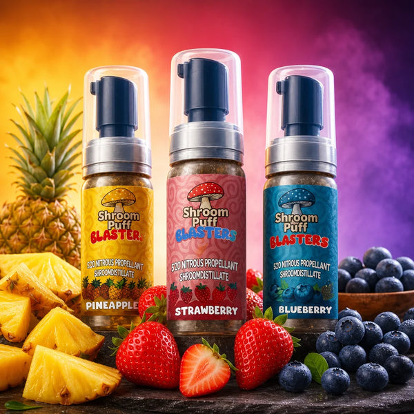 ShroomPuff Blasters CO2 Nitrous Propellant Mushroom Distillate Spray