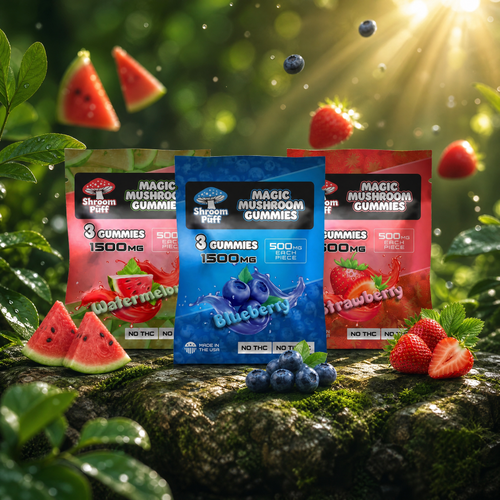 ShroomPuff Gummies 3ct/500mg ea