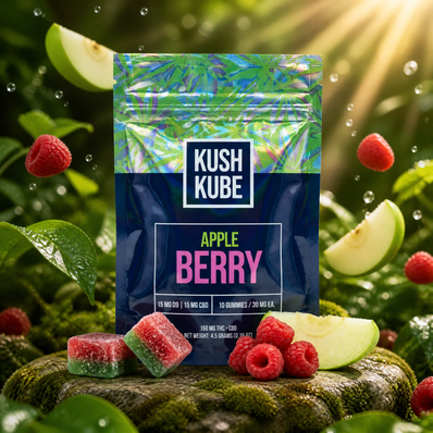 Kush Kube D9 Full Spectrum Gummies [4ct/20mg D9] *Utah Compliant