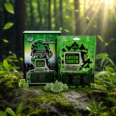 Wasatch Apothecary Baked Bytes Green Crack D9 Full Spectrum THC Gummies [40mg/10ct]8.05