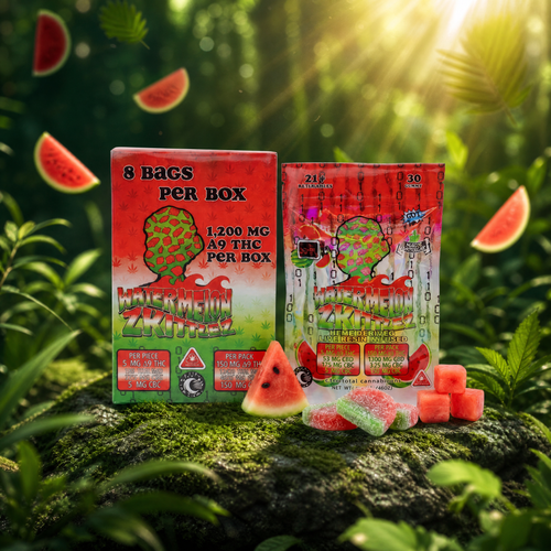 Wasatch Apothecary Baked Bytes Watermelon Zkittlez (Indica) D9 Full Spectrum THC Gummies