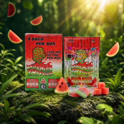 Wasatch Apothecary Baked Bytes Watermelon Zkittlez (Indica) D9 Full Spectrum THC Gummies