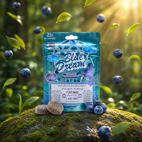 Wasatch Apothecary Baked Bytes Blue Dream (Hybrid) D9 Full Spectrum Gummies