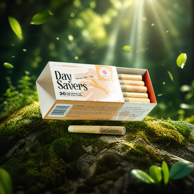 DaySavers Minis Natural Brown Artisan Pre Rolled Tubes - 20 Pack