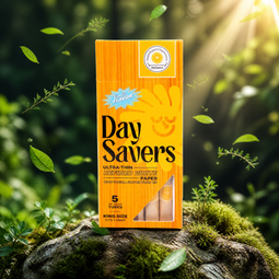 DaySavers 1 Gram King Size Pre Rolled Tubes with Vanilla Flavor Wood Filter Tips - Display Box [5 Tubes per Pack]