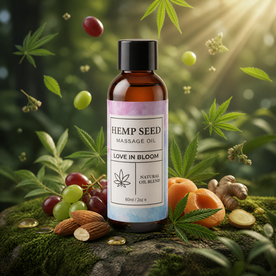 Bloom Hemp Seed Massage Oil (60ml/2oz)