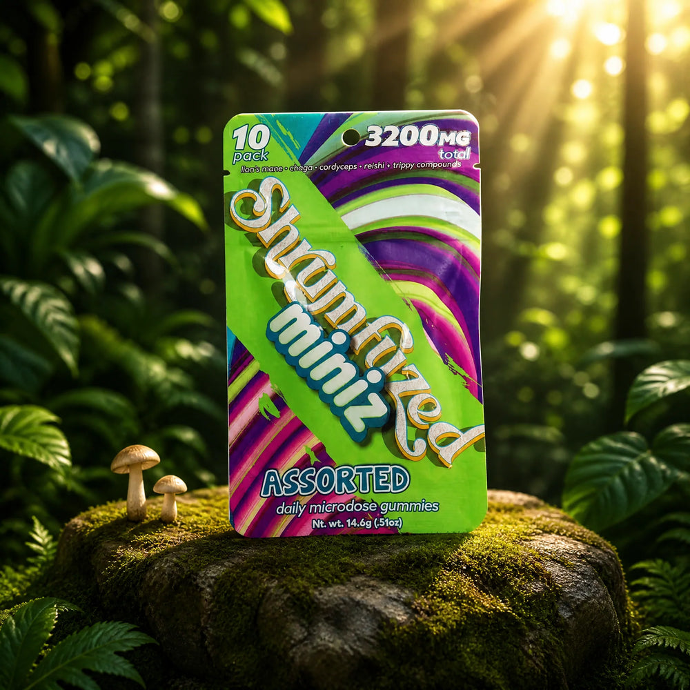 Dazed Shrumfuzed Miniz Assorted Mushroom Gummies | 3200mg, 10ct | The Plug Wellness