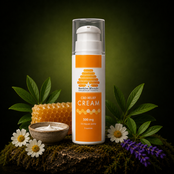 Beehive Blends CBD Relief Cream | 1000mg 5oz | The Plug Wellness