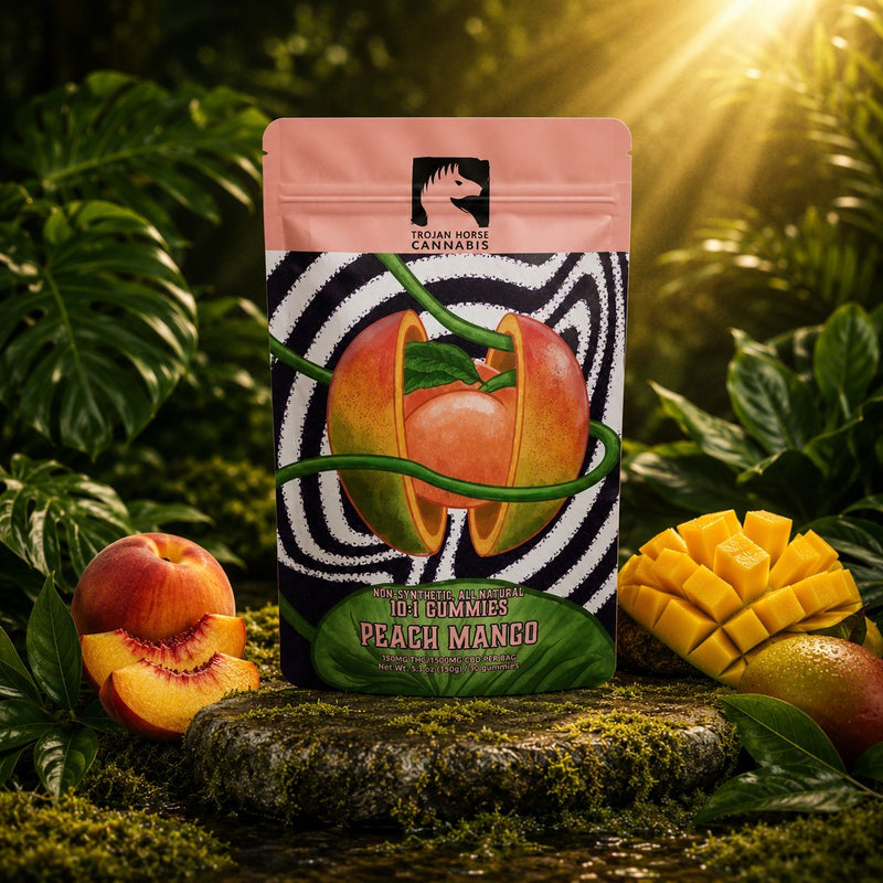 Trojan Horse THC(D9)+CBD 10:1 Gummies (Peach Mango 2ct)