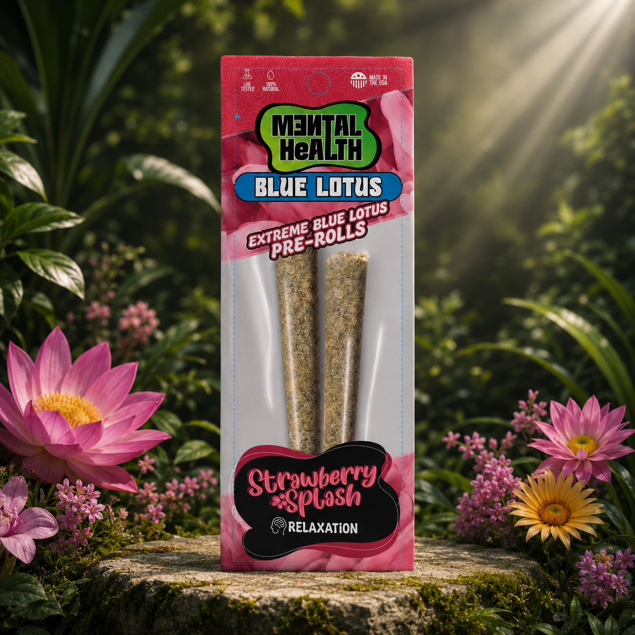 Mental Health Blue Lotus Pre-Rolls | 3g 2-Pack | The Plug Wellness