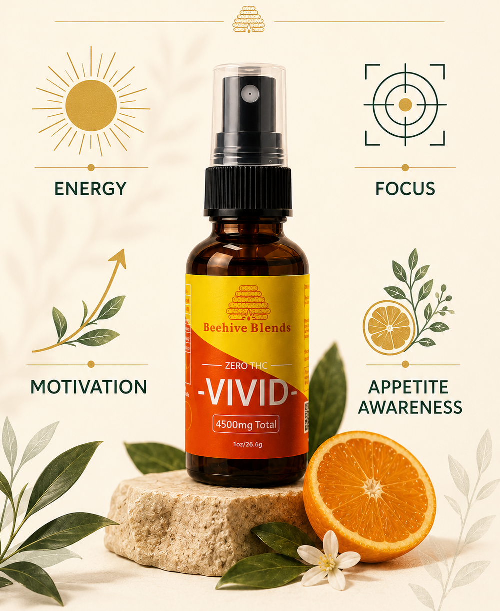 Beehive Blends VIVID CBD + CBG + THCV Oral Spray (4500mg Total Cannabinoids)