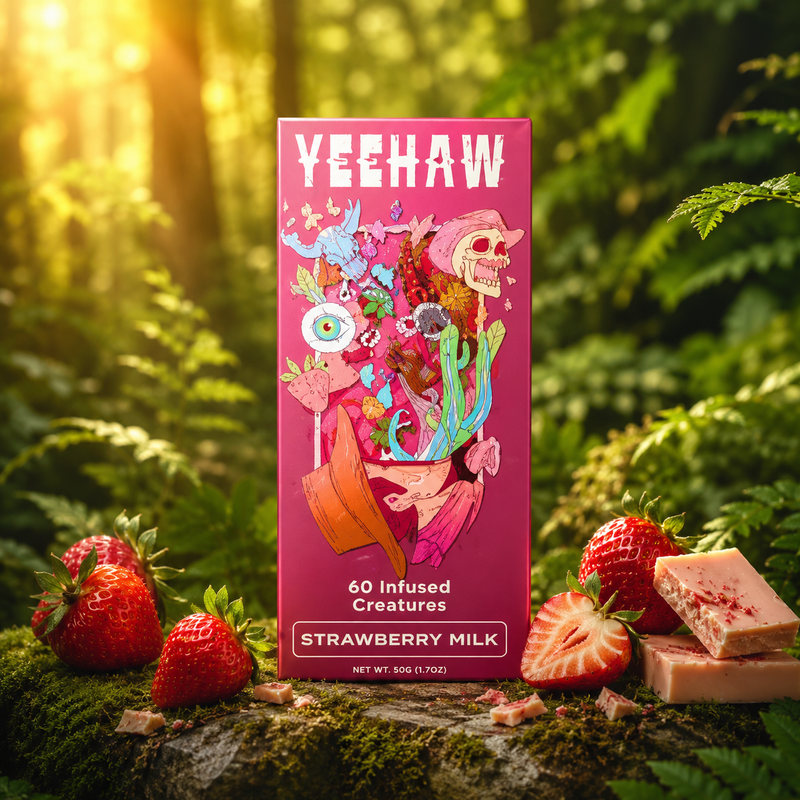 YEEHAW Infused Chocolate Bar(s) [4g/1.76oz] Strawberry Milk