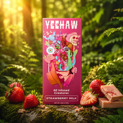 YEEHAW Infused Chocolate Bar(s) [4g/1.76oz] Strawberry Milk